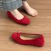 5CM Internal Height Increase 2025 Flat Spring Summer French Style Yellow Single For Women Round Toe Matching Dress_vogvips.com