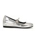 Grape Mom Summer New Round Toe Shallow Mouth Silver Small Leather Flat Platform Hidden Wedge Soft Sole Mary Jane Single_vogvips.com