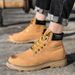 New Leather Spring Men's Shoes High-top Men's Heightening Tooling Martin Boots_vogvips.com