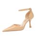 Style Simple Wine Cup Super High Heel Shallow Mouth Pointed Lacquer Leather Sexy Hollow Shoes With Sandals_vogvips.com