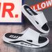 Summer Thick Sole Wearing Home Men, Indoor And Outdoor Couples, Non Slip Bathroom Cool Slippers, Shit Feeling, One Word_vogvips.com