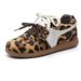 New 6cm Height Increasing Horsehair Leopard Print German Training Shoes For Women Spring Classic Double Lace C_vogvips.com