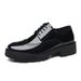 Leather Business Formal Wear, Invisible Height-Increasing Men's Shoes, British Brogue Lacquer Finish SJA07_vogvips.com