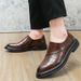 2025 Spring And Autumn New Zipper Slip-On Large Size Business Casual Loafers 38-46 Leather Shoes_vogvips.com