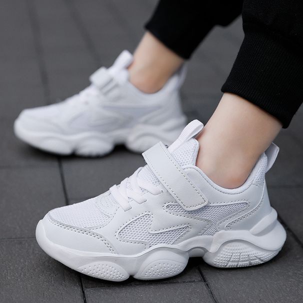 Cross-Border Children's Sneakers, Boys' Mh Breathable Sports Sho, White For Older Children And Students, Running_vogvips.com