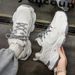 Men's Breathable Mesh Sneakers Fashion Thick Sole Casual Dad Shoes Trendy Lightweight Comfortable Lace Up Walking Running Athletic Shoes_vogvips.com