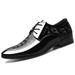 Men's Pointed Shiny Soft Leather Korean Version Business Dress Plus Size Work Commuting Men's Wedding Shoes_vogvips.com