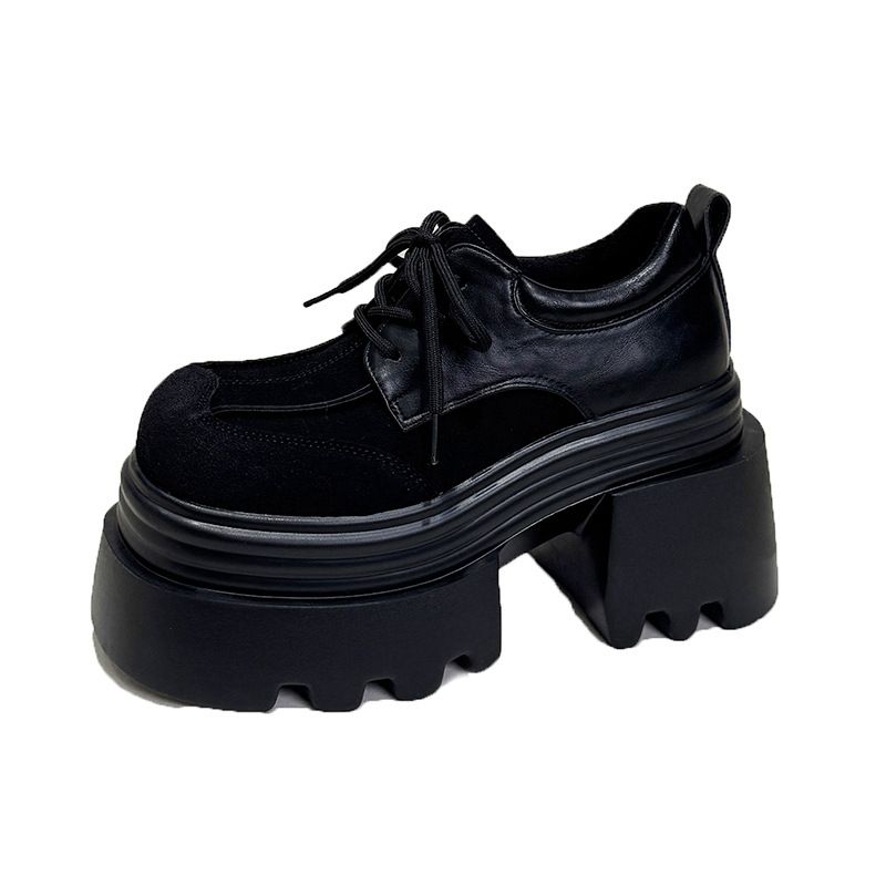 British Casual Small Leather Shoes Women's Big Head Small Comfortable Loafers_vogvips.com