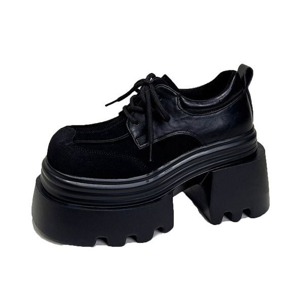 British Casual Small Leather Shoes Women's Big Head Small Comfortable Loafers_vogvips.com