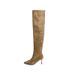 Women's Stylish Stacked Knee High Boots With Pointed Toe And Slim Heel Fashionable Fall Winter Riding Boots For Petite Height Increase_vogvips.com