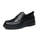 Hand-held pattern thick-soled leather shoes trend British formal business leather shoes male Hugh groom wedding Derby shoes a generation of hair_vogvips.com