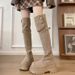 Thick-Soled Height-Increasing Slim Two-Way Foldable 2025 Autumn Winter New Solid Color Over-the-Knee Riding Extra Long_vogvips.com