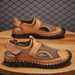 for Men Summer Breathable Men's Hollow Mesh Daily Sports Casual Closed Toe Soft Sole Non-Slip Beach Shoes_vogvips.com