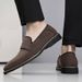 New Men's Simple Retro Fashion Slip-on Loafers, Non-slip And Wear-resistant, With A Unique Design 660305_vogvips.com
