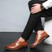 Euro Step Men's Large Size Business Formal Casual Brogue Fashion British Style Lace-up Shoes_vogvips.com