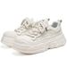 Spring 2026 Men’s Casual Sneakers — Round Toe, Colorblock Design, Breathable Mesh Lining, PVC Injection-molded Sole, Low-heel Lace-up Fit_vogvips.com