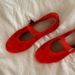 Cowhide Version Version Of Round Toe Mary Jane Shoes, Brushed Cowhide Shallow Mouth Flat Shoes, Red Single Shoes For Women_vogvips.com