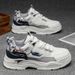 Autumn New Breathable White Men's Versatile Thick-Soled Sneakers Casual Board Dad Trendy Shoes_vogvips.com