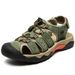 Men's shoes Leather handmade beach sandals Oversized leather sandals comfortable breathable outdoor casual sandals_vogvips.com