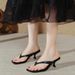 Summer Stylish Flip Flops Chic Kitten Heel Sandals plus Size Square Toe High Heels Stiletto Women's Shoes 2025 New Style_vogvips.com