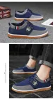 Mens Fashion Canvas Shoes Classic Lace Up Design Breathable Fabric Upper For Daily Commute And Smart Casual Outfits_vogvips.com