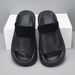 Men's First Layer Cowhide Slide Sandals, Breathable High End Outdoor Slippers, Versatile Casual Summer Shoes For European Daily Wear_vogvips.com
