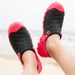 Summer Combination Sole Sandals, Color Blocking Trend, Breathable Hole Shoes, One Step Fashion Hollow Beach Shoes X3_vogvips.com