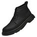High Top Men's Leather Boots Men's Sewing Thread Warm Top Martin Boots Brown Shoes Casual_vogvips.com