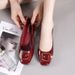 Soft Leather Soft Sole Women's Single Shoes Medium Heel Thick Heel Non-slip Shallow Mouth Work Women's Shoes Mother Shoes_vogvips.com