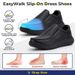 Fitville Men'S Leather Wide Width 2E Slip-On Casual Shoes Lightweight For Swollen Feet With Arch Support Pain Relief_vogvips.com