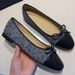 new Chane-style In-stock Mary Jane Bow Flat Versatile, Fashionable, Elegant Single S, Ballet-style Women's Casual Versatile, Fashionable, S,_vogvips.com