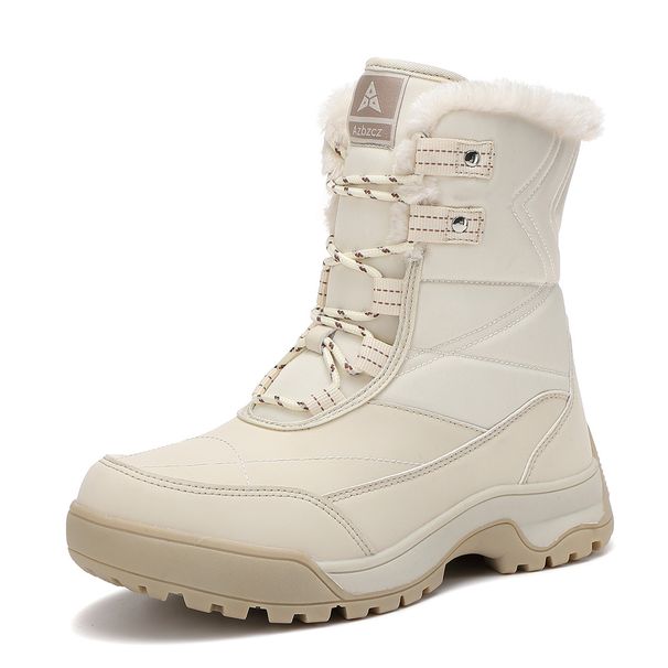 Women's Snow Boots With Winter Fleece And Anti Cold Thick Sole High Top Cotton Shoes_vogvips.com