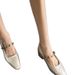 2026 Genuine Spring New Vintage Single Strap Square Toe Shallow Mary Jane Sole Soft Upper Women's Leather Shoes_vogvips.com