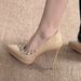 8366-H68 Sexy Stiletto For Women With Rhinestones, Patent Leather Pointed Toe, Waterproof Platform, Comfortable Elegant_vogvips.com