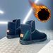 SHLIANG New Men's Winter Thickened Fleece Lined Leather Surface Slip-On Snow Boots Outdoor Sports Bread Shoe Large Size Rubber Sole X0088_vogvips.com