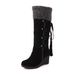 Sheepskin Lace-up High Tube Straight Warm Style Snow Plus Size Women's Boots_vogvips.com