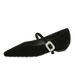 3686-K208 French-style Velvet Pointed-toe Shallow Wedge Shoes With A Beautiful Rhinestone Buckle For Women_vogvips.com