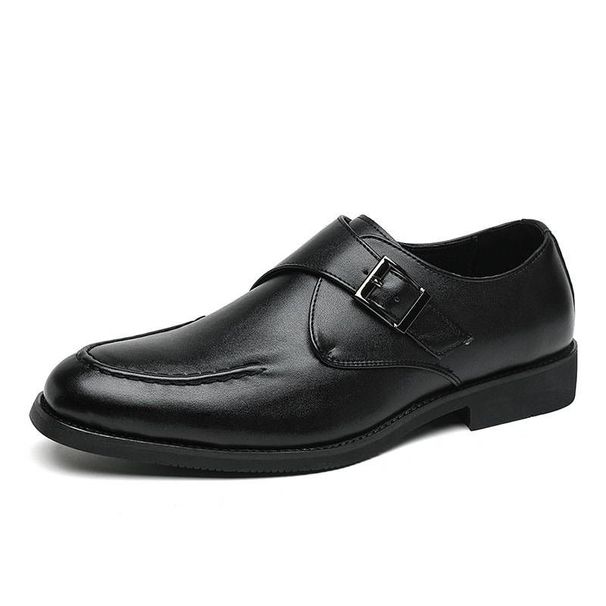 Autumn low cut lazy with one foot, men's round toe fashionable business shoes, outdoor small leather shoes_vogvips.com