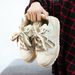 Unisex Creamy White Star Patterned Loaf Shoes Trendy Couple Sneakers Versatile New Style For Men And Women_vogvips.com