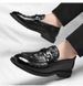 Men's Genuine Leather Crocodile Pattern Slip-On Loafers Comfortable Casual Dress Shoes_vogvips.com