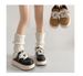 Casual Flat Bottom Round Toe Platform Thick-soled Spring Autumn PU Sneakers Fashionable Shoes Women 6_vogvips.com