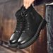 European Warm Series Martin Genuine Leather Work Zipper High Top First Layer Cowhide Cotton Boots Fleece Lined Motorcycle Men's Shoes_vogvips.com