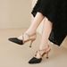 Elegant Sandals For Women 2025 New Model, Studded Backless Leather High-heeled Shoes, Summer Mary Jane Shoes_vogvips.com
