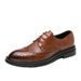 Euro Step 2025 New Korean Style Brogue Men's Trendy British Business Formal Leather Shoes_vogvips.com