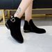 Plus Size Short 35-43 Women British Casual Suede High Heels Martin Fashion Women's Shoes Autumn Winter Boots_vogvips.com