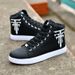 Men's New Summer White Korean Version Versatile Board Youth Casual Sports High Cut Trendy Shoes_vogvips.com