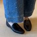 Square-toe Loafers, Women's Soft Leather, Comfortable Flats, One-foot Slip-ons, Casual Suede Shoes_vogvips.com