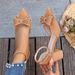 Cross-border Plus-size -style Women's Sandals 2026 Summer European American Style High-heeled Shoes With Bow,_vogvips.com