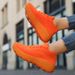 Cross-border Plus-size Fly-knit Elastic Sock Mesh Shoes, Versatile Trendy Thick-soled Height-increasing Casual Sports_vogvips.com