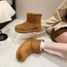 Snow Boots Women's Fur Integrated Fleece Thickened Bread Shoes Warm Cotton Shoes Women_vogvips.com